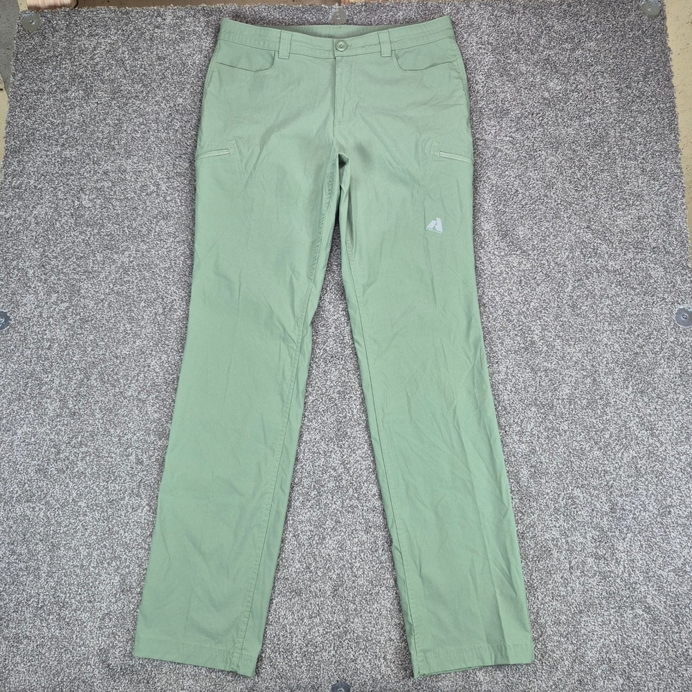 Eddie Bauer First Ascent Guide Pro Pants Womens 12 Tall (34x34) Green Hiking